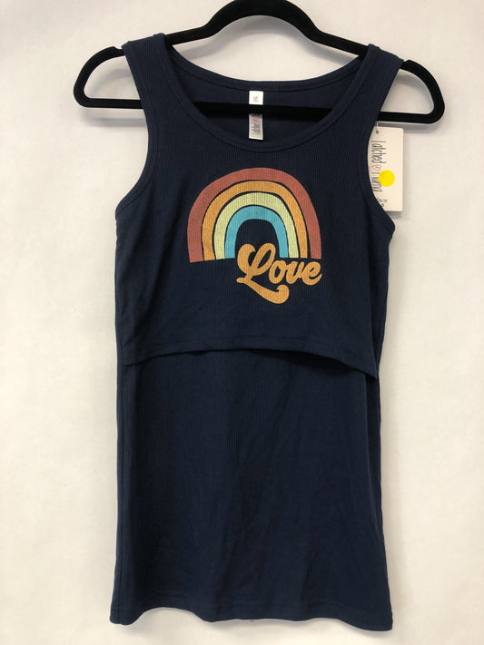 Outlet 6159 - Latched Mama Love Ribbed Nursing Tank - Navy - Extra Extra Small