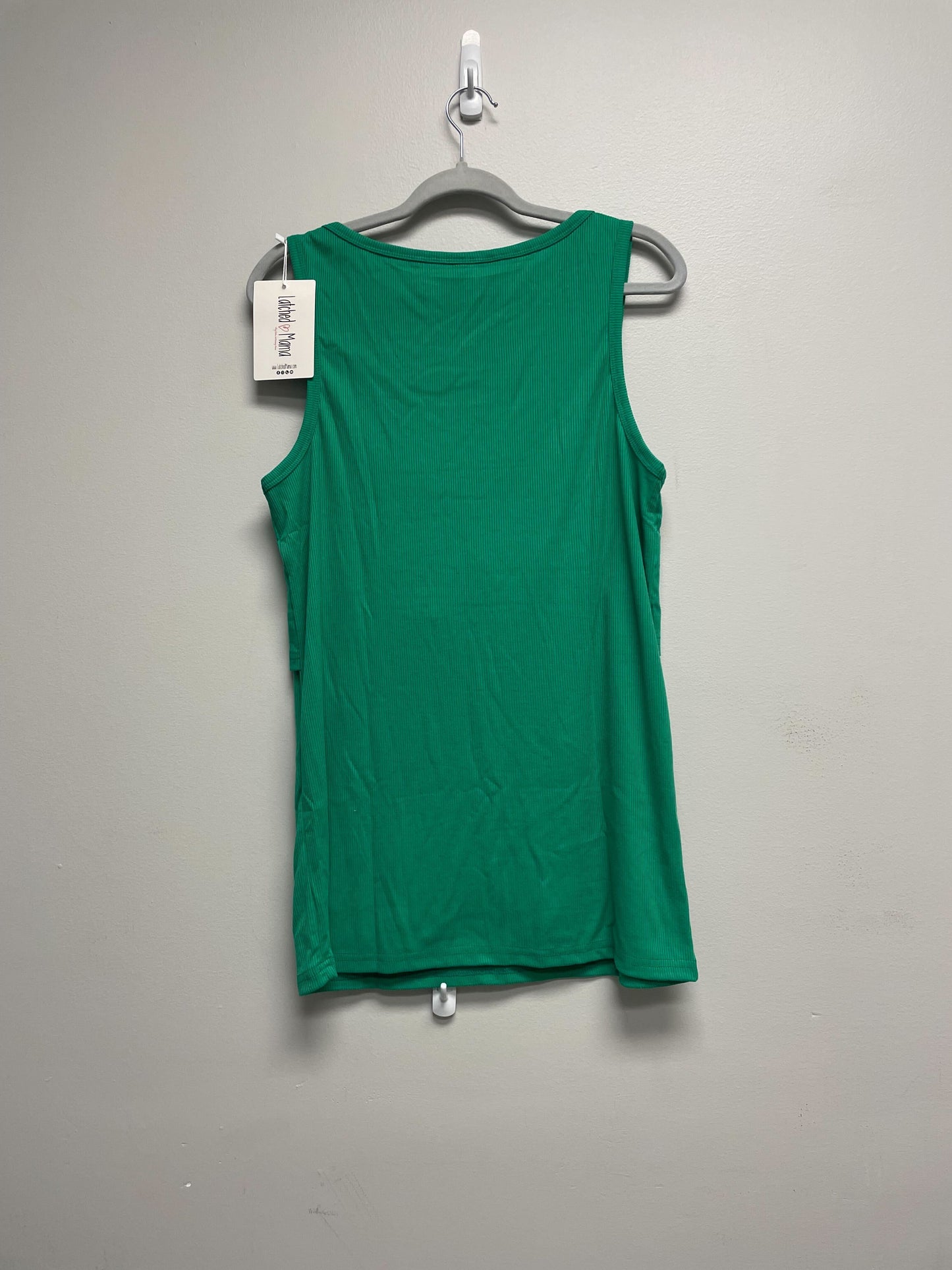 Outlet 4702 - Latched Mama Ribbed Nursing Tank - Kelly Green - Extra Large