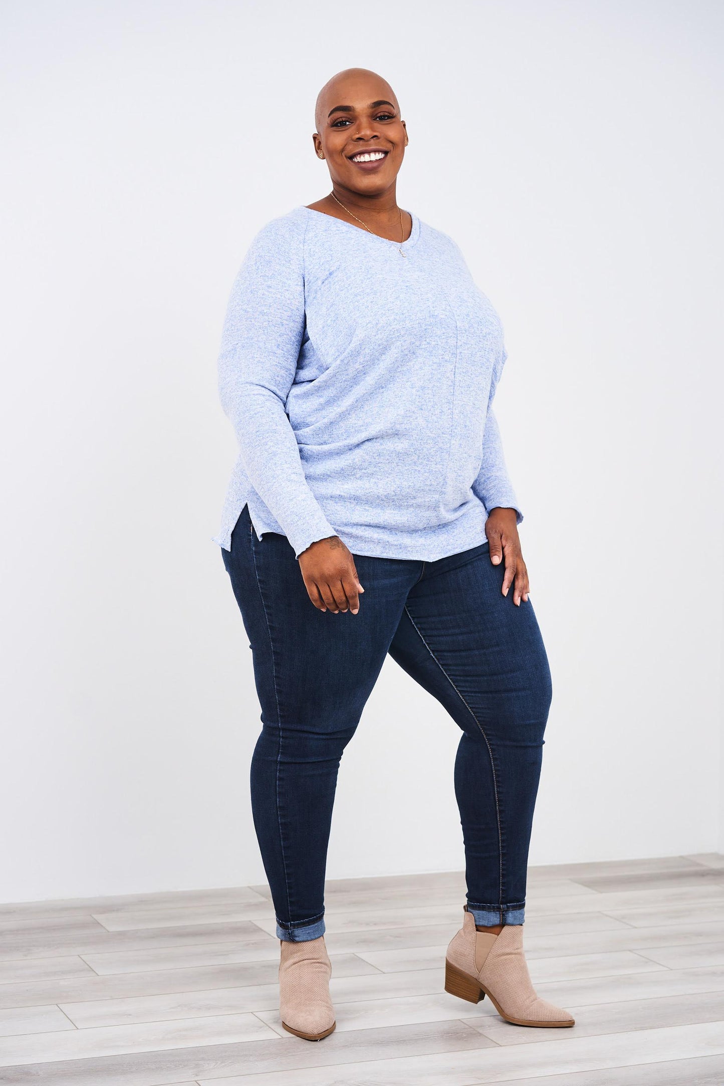 Latched Mama Relaxed Sweater Nursing Tunic - Final Sale