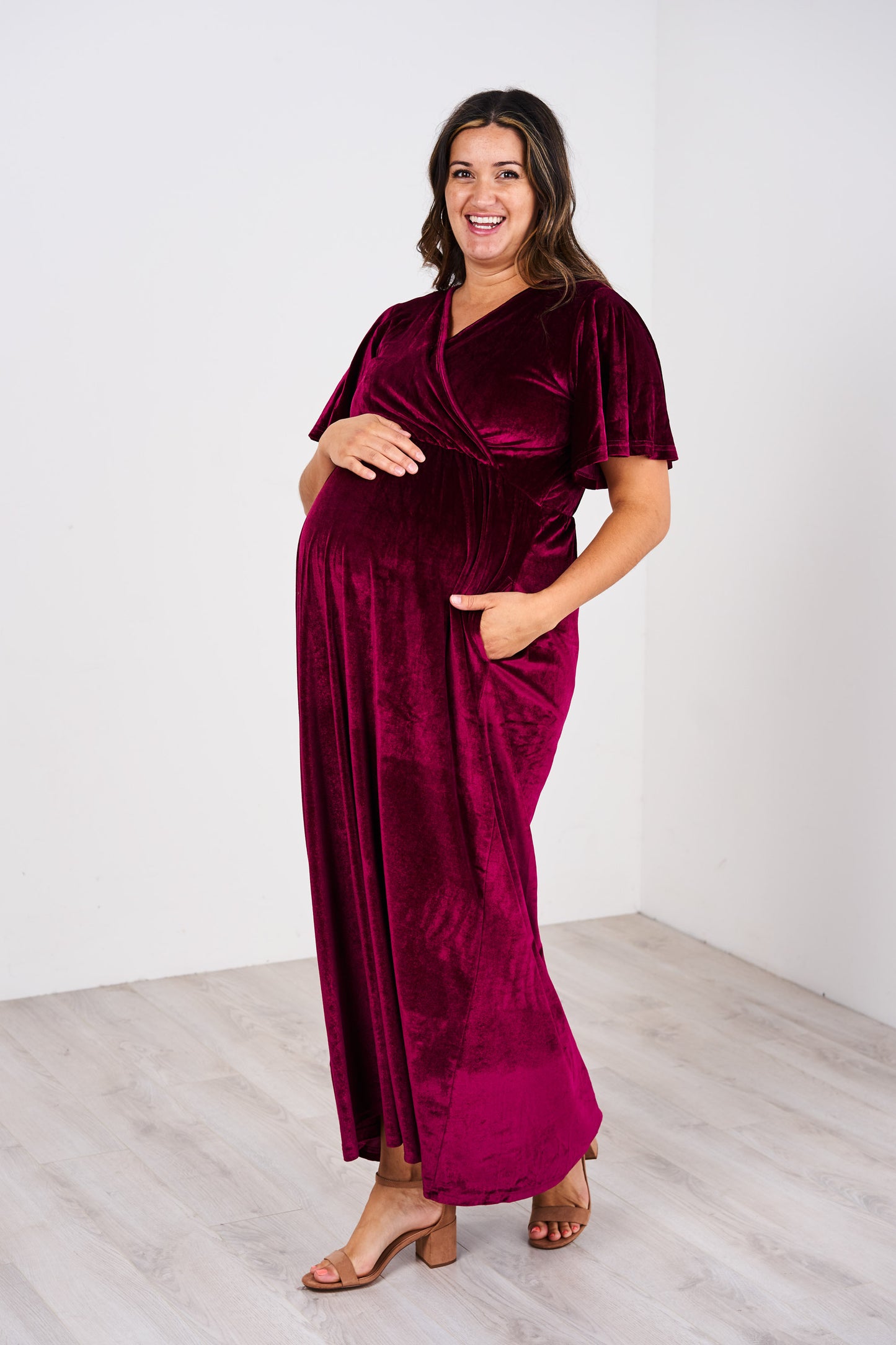 Latched Mama Velour Nursing Maxi - Last Chance