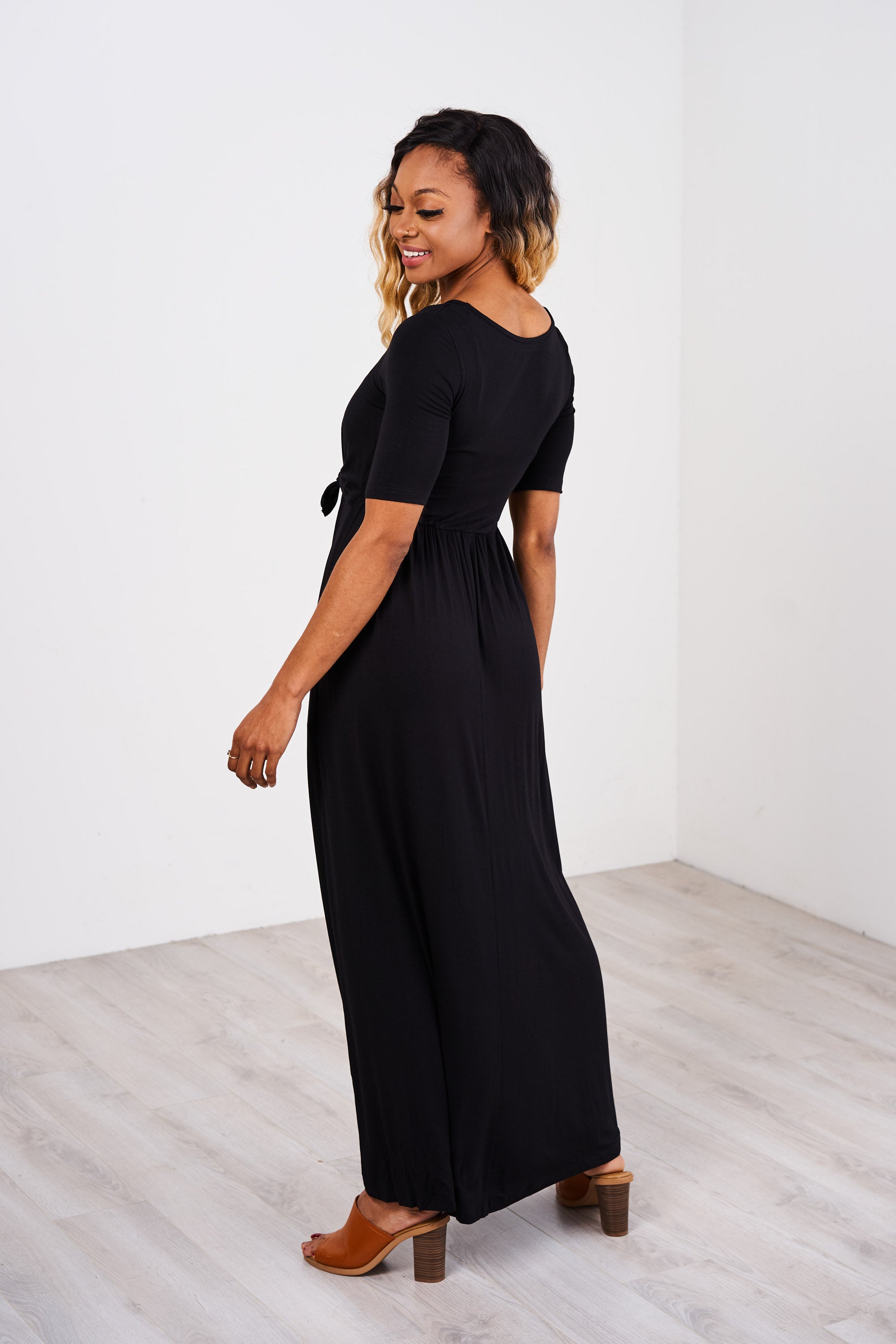 Long sleeve nursing deals maxi dress