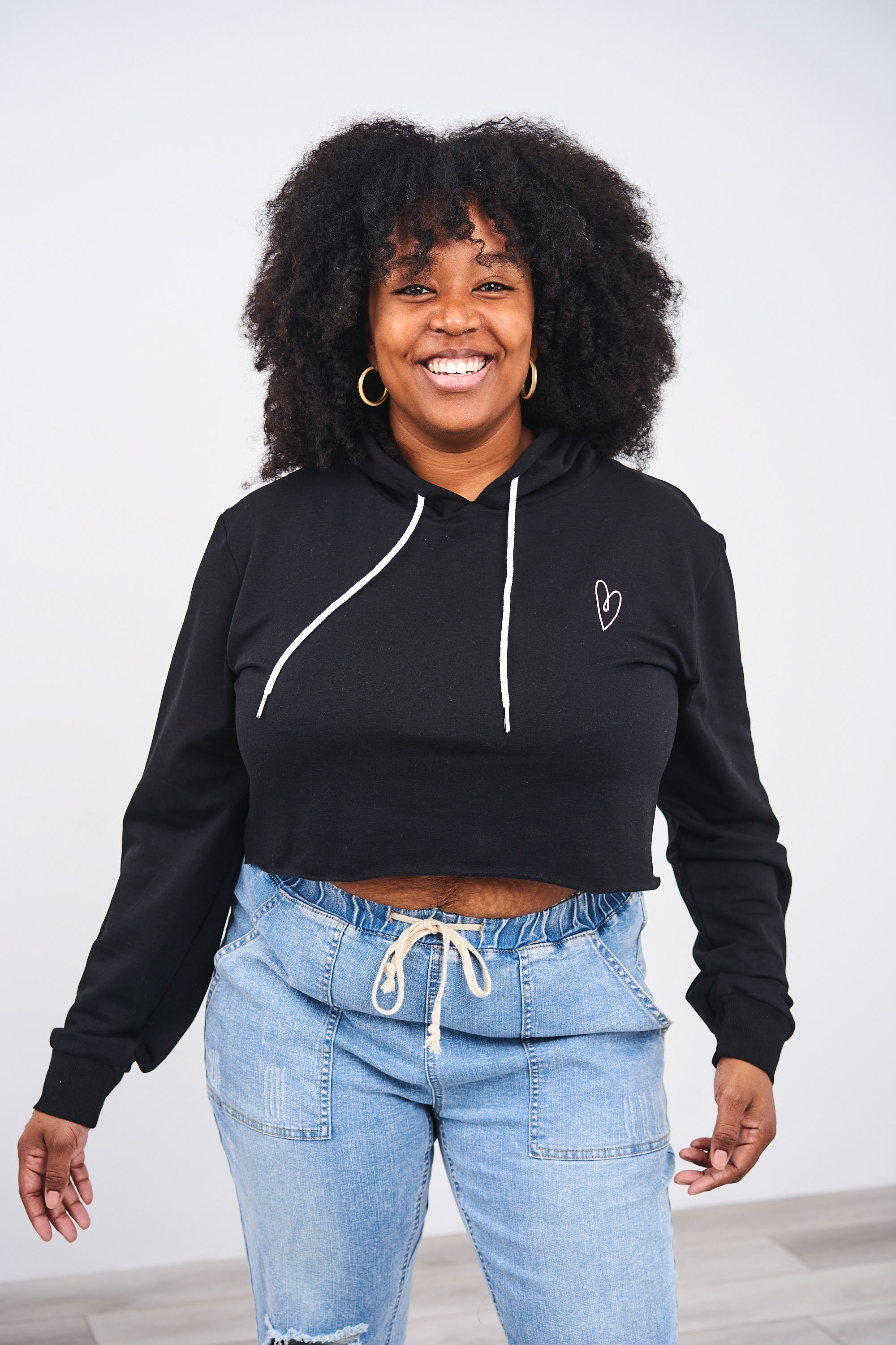 Plus size crop outlet top hoodie