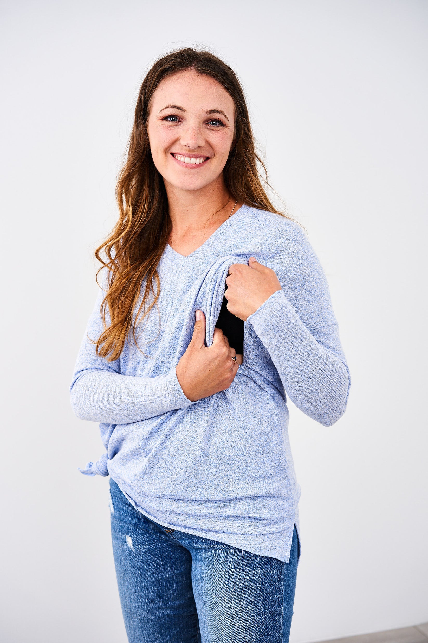 Latched Mama Relaxed Sweater Nursing Tunic Final Sale