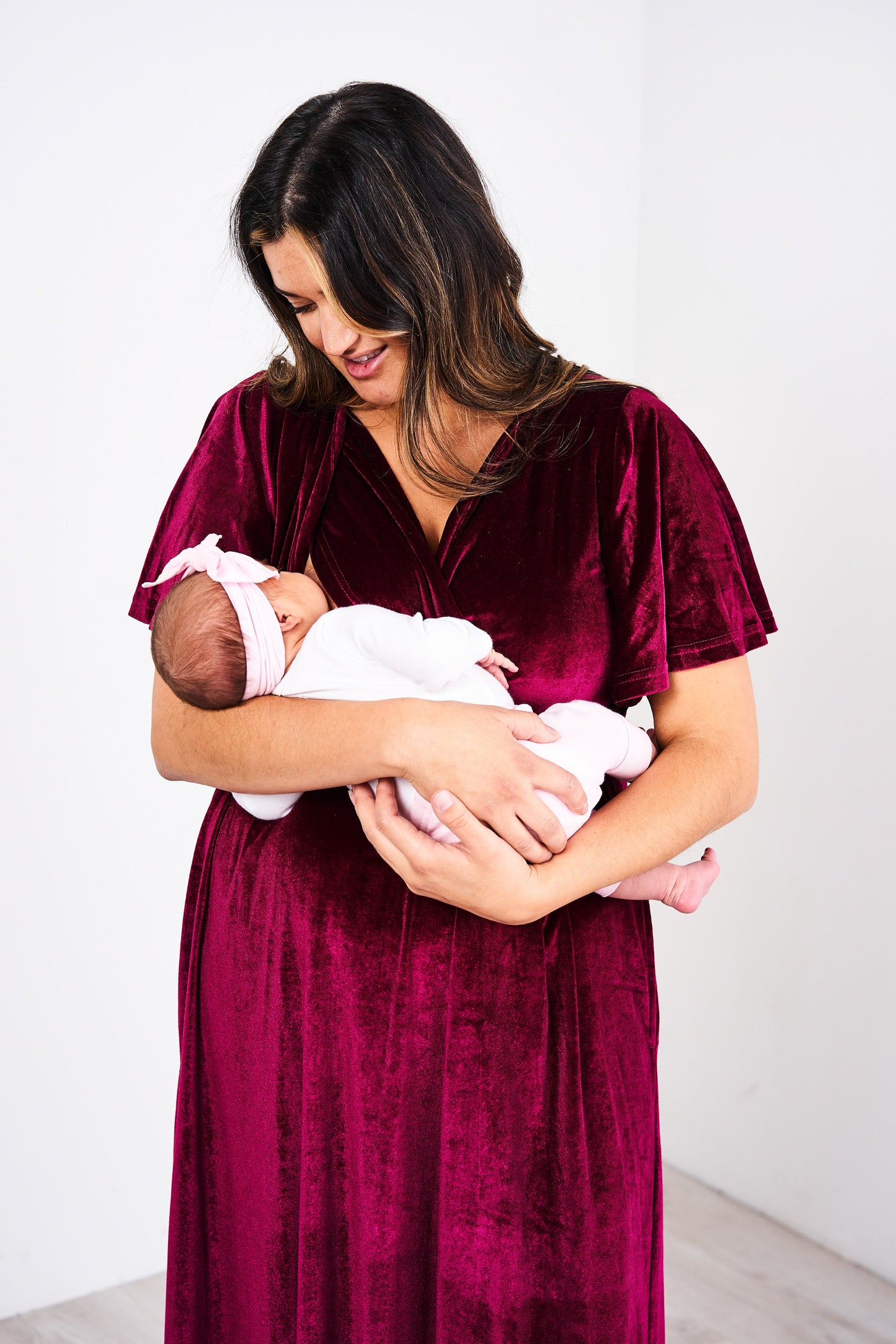 Latched Mama Velour Nursing Maxi - Last Chance