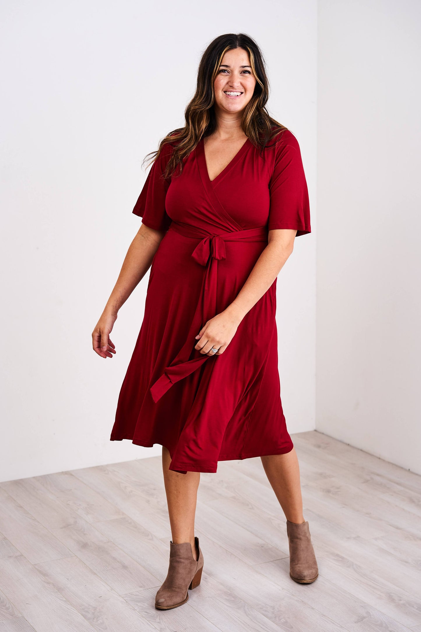 Latched Mama Nursing Midi Wrap Dress - Last Chance