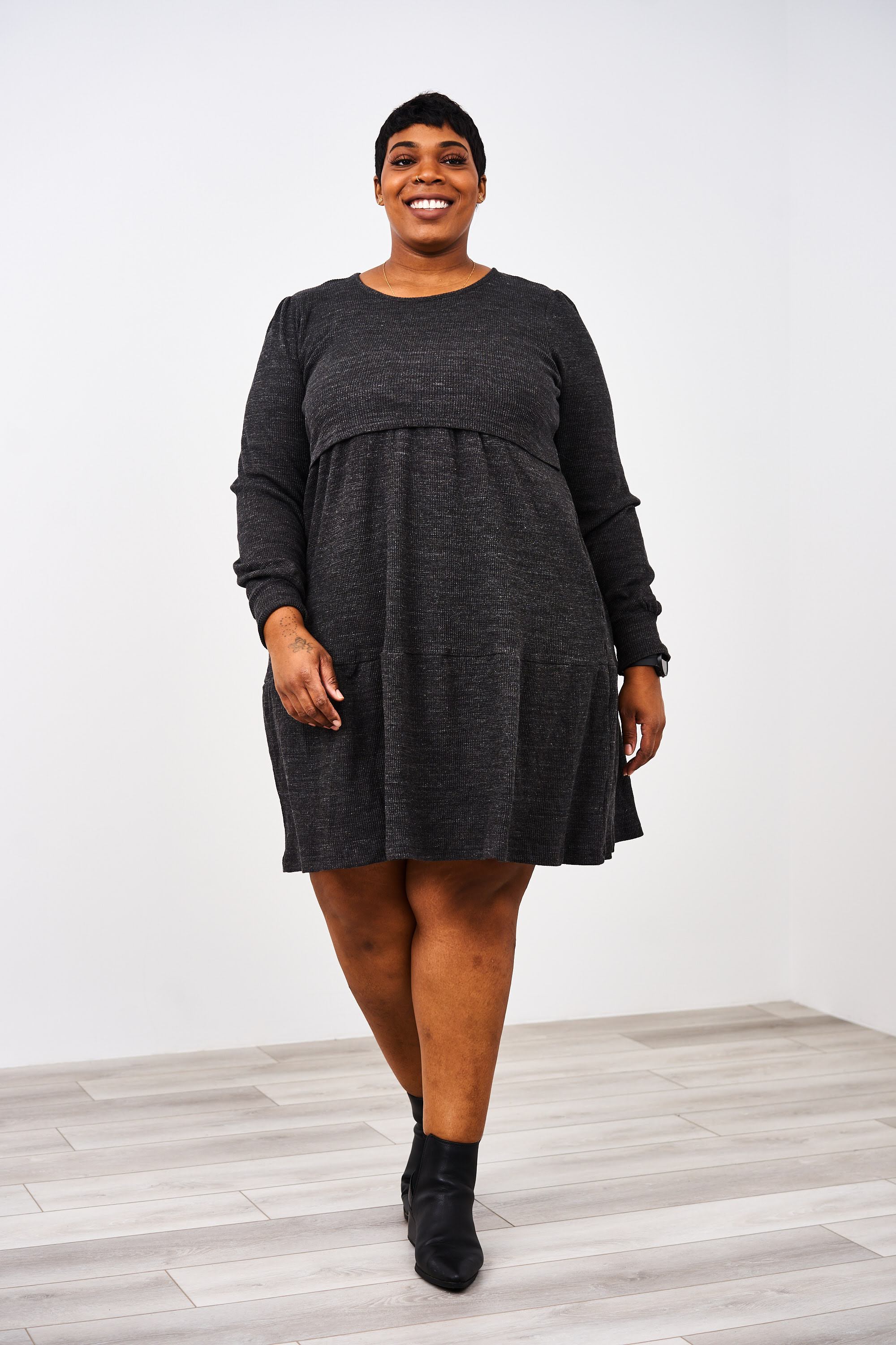 Waffle knit clearance dress