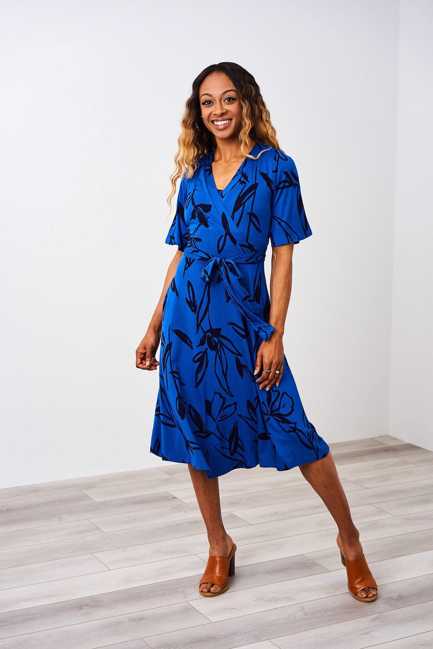 Latched Mama Nursing Midi Wrap Dress - Last Chance