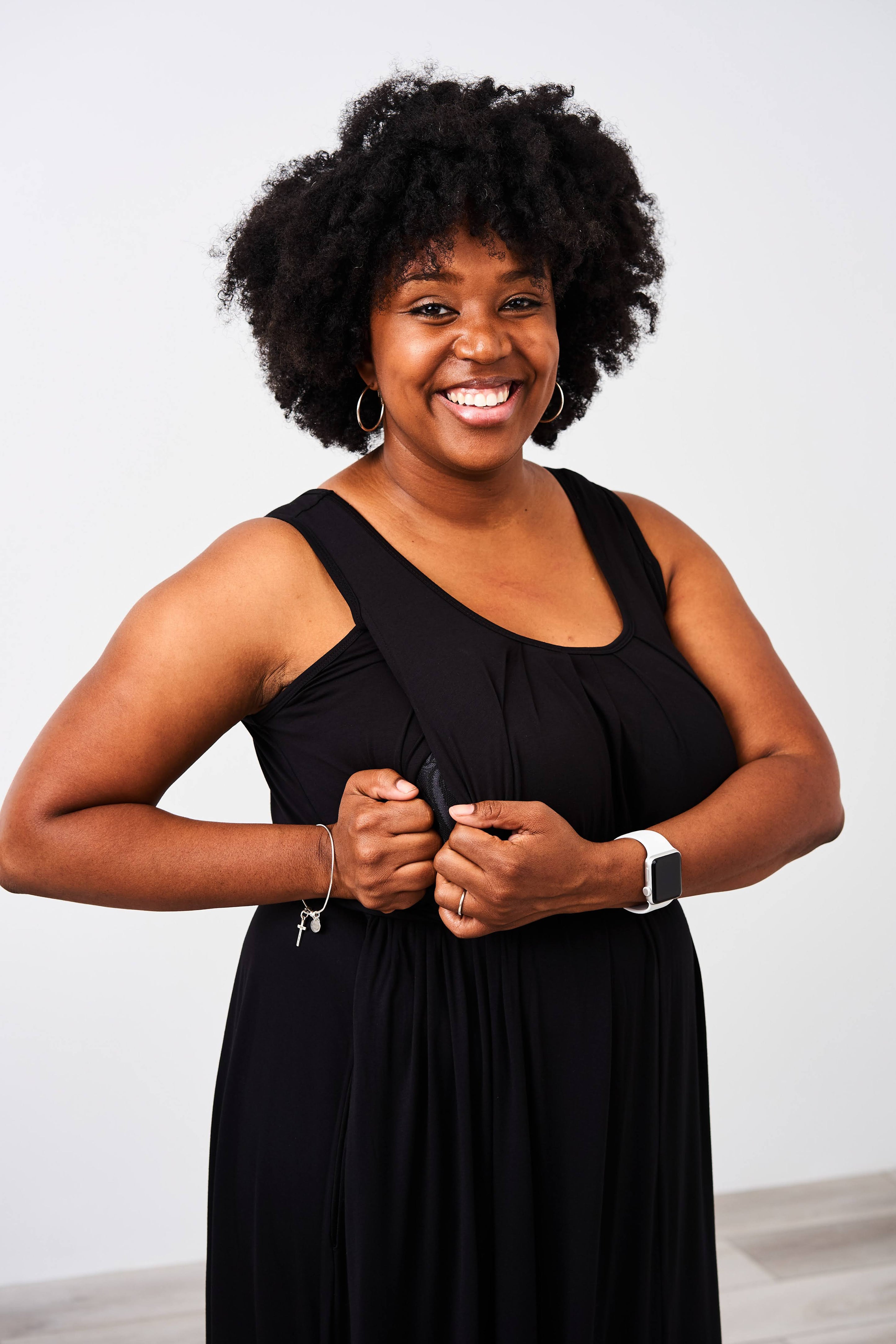 Latched Mama Pleated Nursing Dress Last Chance