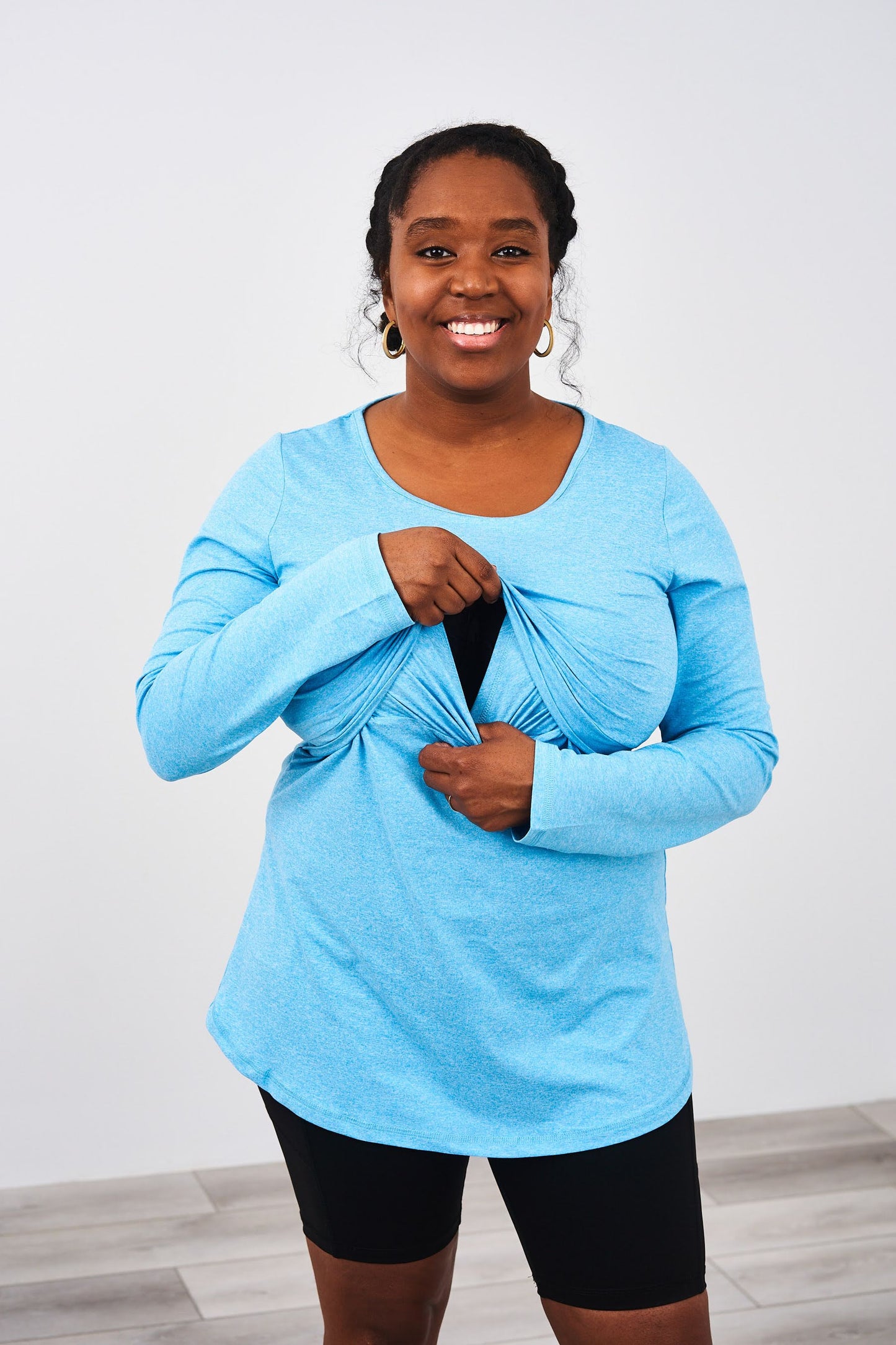 Latched Mama Long Sleeve Performance Nursing Tee - Last Chance