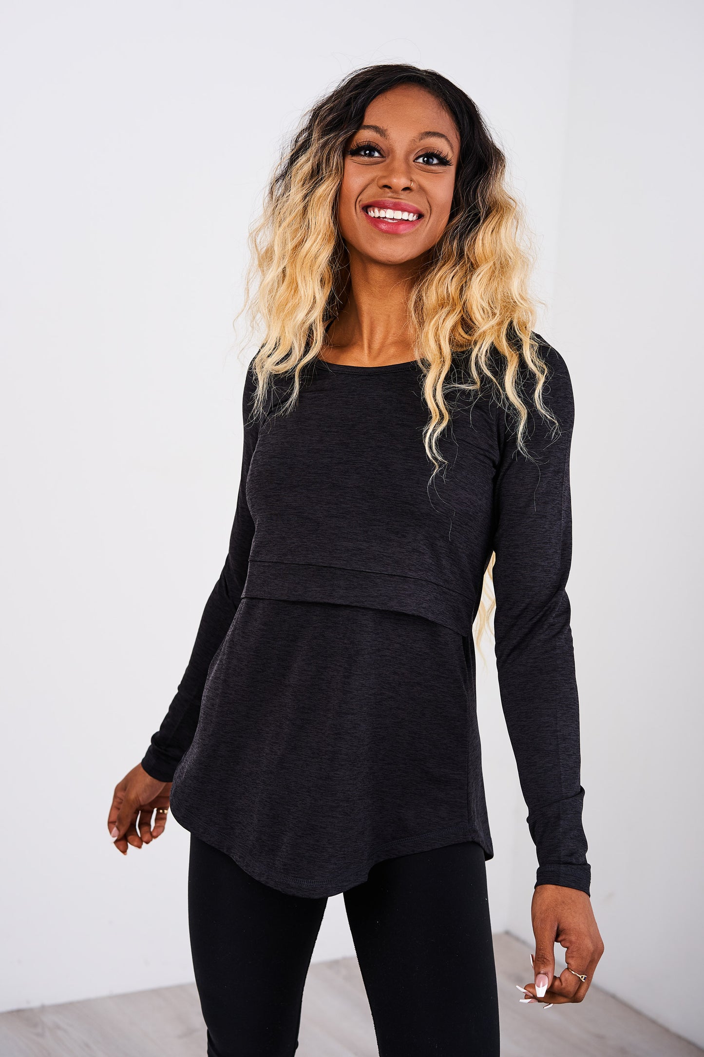 Latched Mama Long Sleeve Performance Nursing Tee - Last Chance