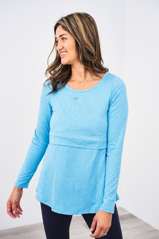 Latched Mama Long Sleeve Performance Nursing Tee - Last Chance