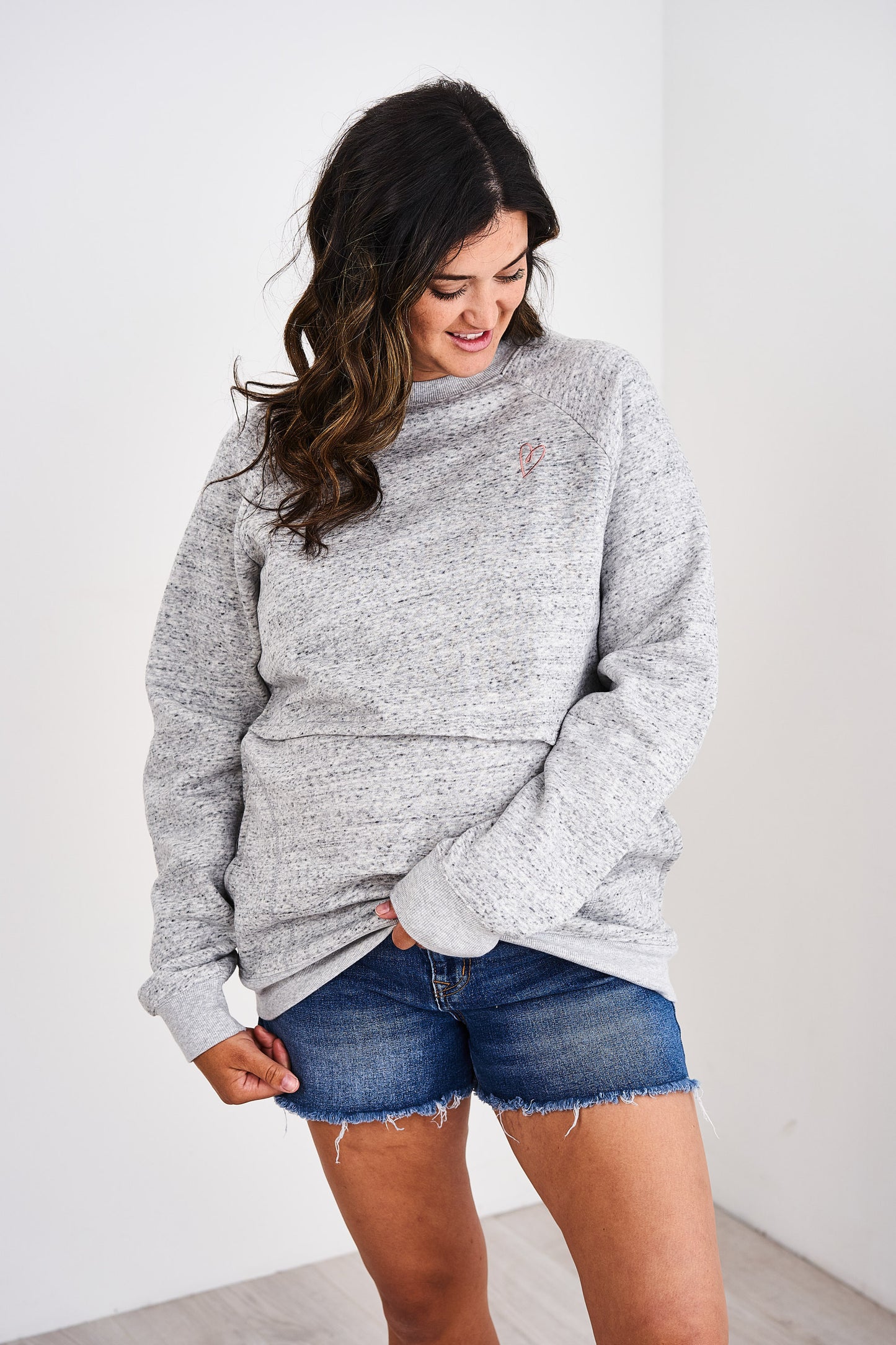 Latched Mama Embroidered Snuggle-Up Nursing Sweatshirt