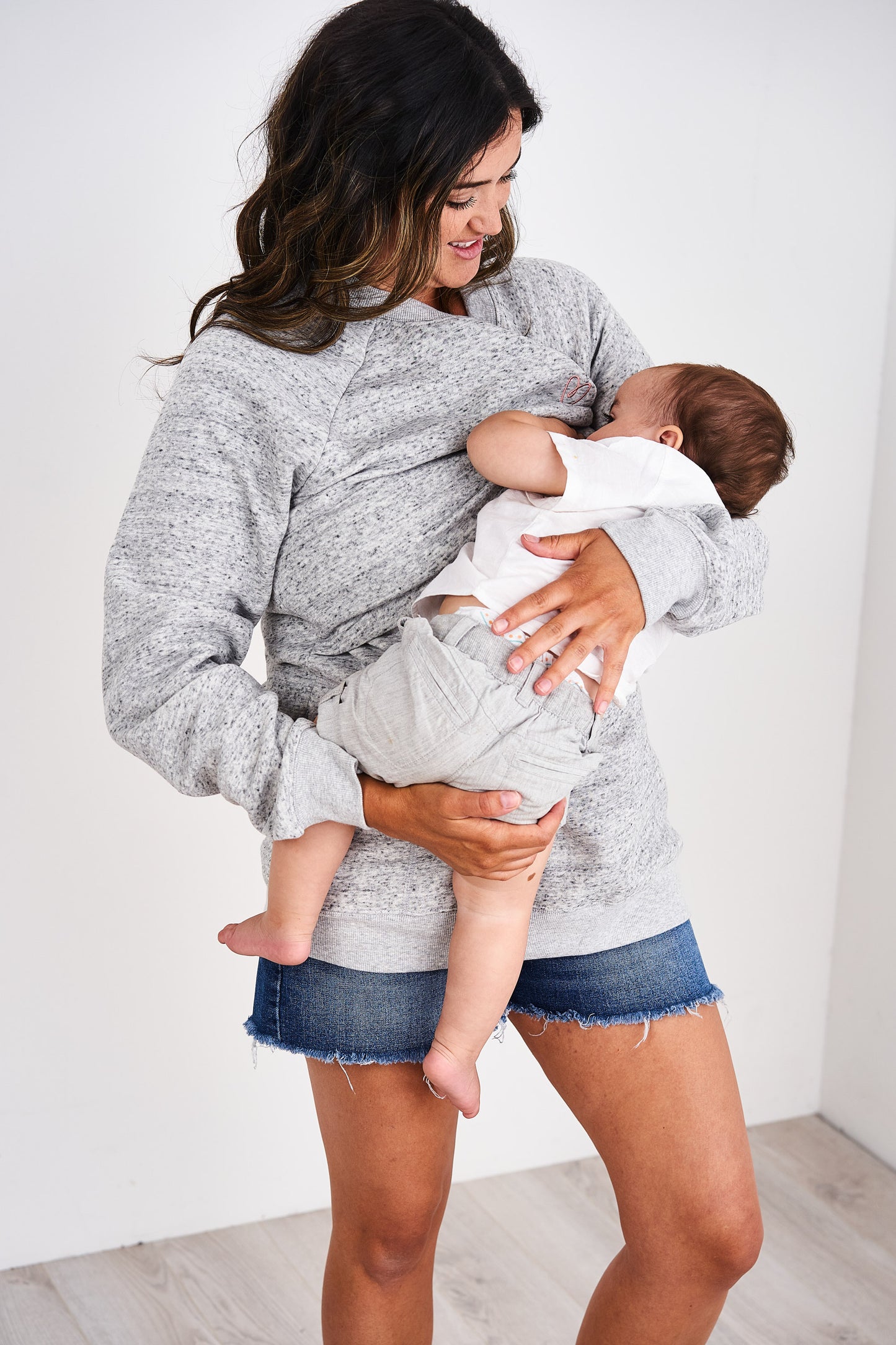 Latched Mama Embroidered Snuggle-Up Nursing Sweatshirt