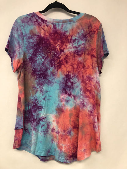 Outlet 6165 - V-Neck Boyfriend Nursing Tee - Vibrant Sunset - Large