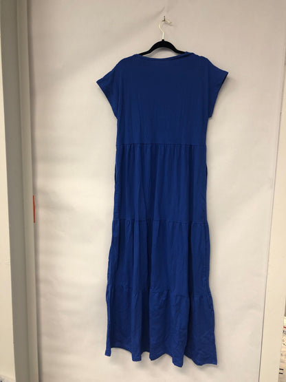 Outlet 6046 - Latched Mama Cotton Tiered T-Shirt Maxi Dress - Cobalt - Large