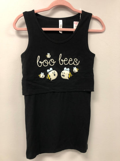 Outlet 5952 - Latched Mama Ribbed Nursing Tank - Glow Boo-Bees - Extra Small