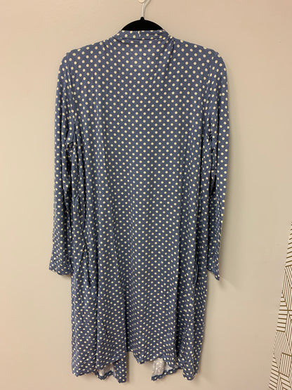 Outlet 5472 - Latched Mama Maternity Labor Nursing Robe - Powder Blue & Ivory Dots - XS/S
