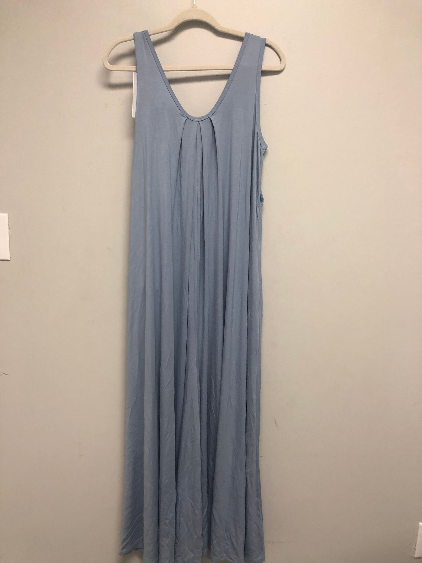 Outlet 6395 - Latched Mama Sleeveless Maxi Nursing Momper - Sky Blue - Standard