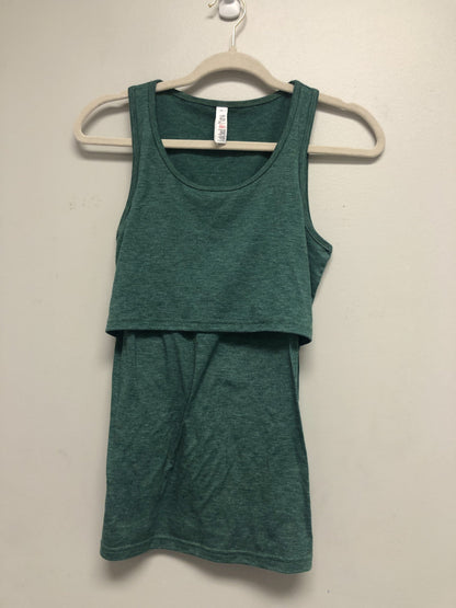 Outlet 6322 - Latched Mama Simple Nursing Tank - Green - Medium