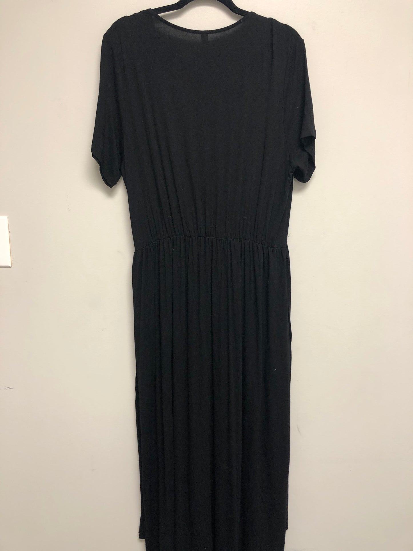 Outlet 6425 - Latched Mama Petal Maxi Nursing Dress - Black - 1X
