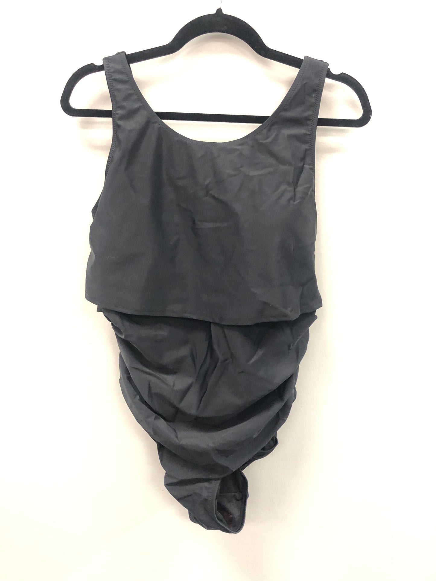 Outlet 5819 - Latched Mama Tie Back Nursing Swim One Piece - Black - Extra Large