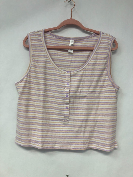 Outlet 6201 - Latched Mama Henley Nursing Crop Top - Lilac/Wheat/Cream - 3X