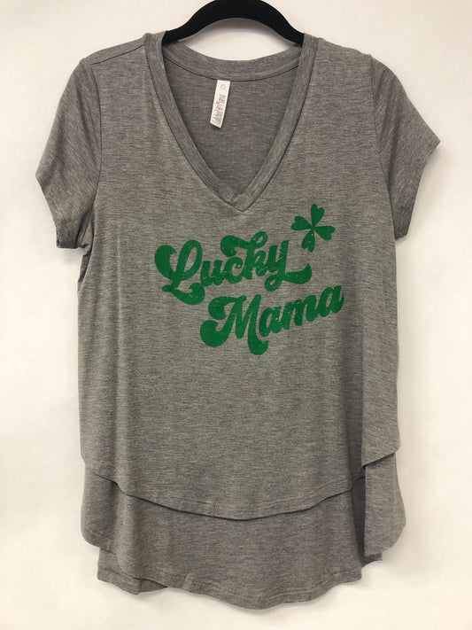 Outlet 6240 - Latched Mama Lucky Mama Nursing Tee - grey - Extra Small