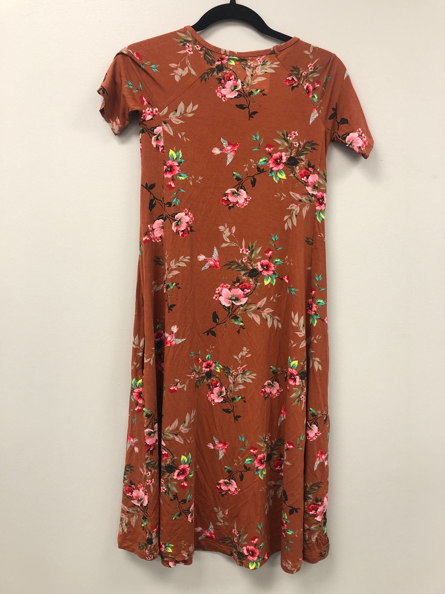 Outlet 5531 - Latched Mama Drawstring Midi Nursing Dress - Tawny Tea Rose - Extra Extra Small