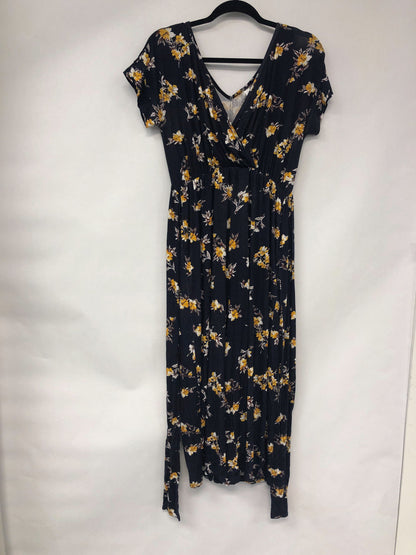 Outlet 6095 - Latched Mama V-Neck Nursing Jumpsuit - Canary Blooms - Small