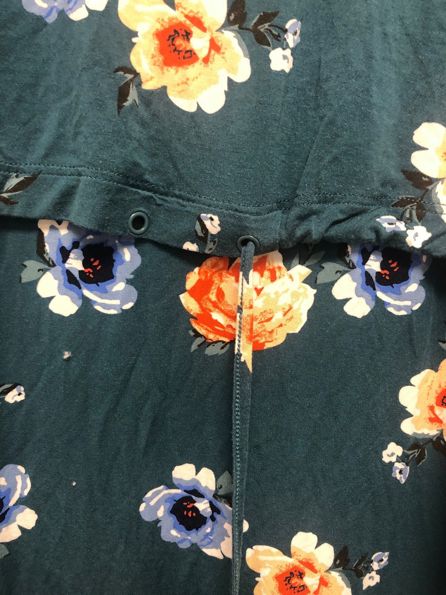 Outlet 6391 - Latched Mama Drawstring T-Shirt Nursing Dress - Teal Breeze - Medium