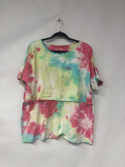 Outlet 6222 - Latched Mama Tie Dye Cotton Lounge Shirt - Sunrise - Large