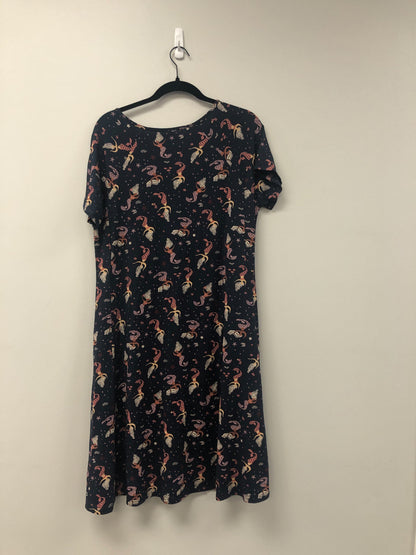 Outlet 5501 - Latched Mama Printed Drawstring T-Shirt Nursing Dress - Mermaids - Extra Large