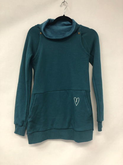 Outlet 6081 - Latched Mama Embroidered Harbor Snap Nursing Pullover - Peacock - Extra Small