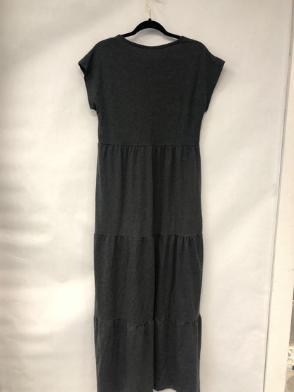 Outlet 6061 - Latched Mama Tiered T-Shirt Maxi Dress - Charcoal - Medium