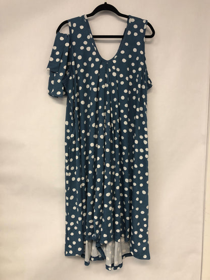 Outlet 6145 - Latched Mama Printed Nursing Romper - Ocean Dots - Plus